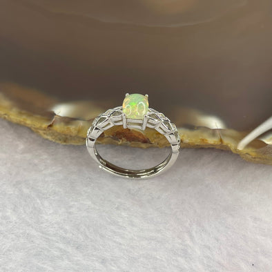 Opal 6.8 by 5.0 by 2.3mm (estimated) in 925 Silver Ring 1.96g - Huangs Jadeite and Jewelry Pte Ltd