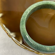 Type A Full Intense Green Jade Jadeite Bangle 54.24g inner Dia 56.8mm 13.7 by 7.8mm (Slight Internal Line) - Huangs Jadeite and Jewelry Pte Ltd