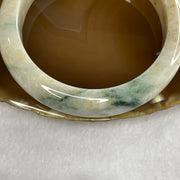 Type A Green Piao Hua and Yellow Patches Jade Jadeite Bangle 59.58g inner Dia 56.1mm 12.4 by 8.6mm (External Rough) - Huangs Jadeite and Jewelry Pte Ltd