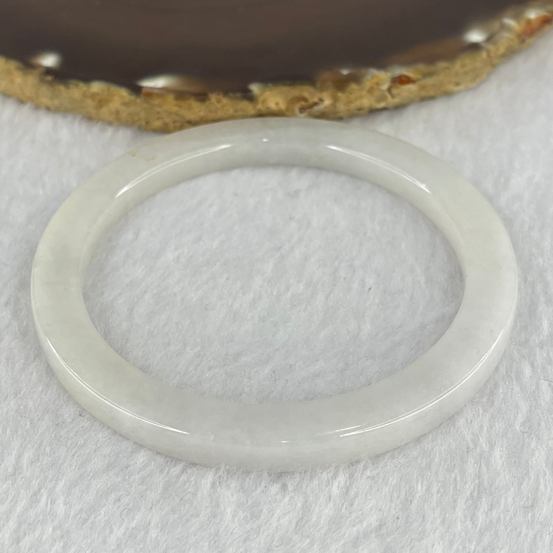Type A Faint Lavender Jadeite Bangle (Close to Perfect) 29.81g Inner Dia 57.7mm 6.0 by 7.7mm - Huangs Jadeite and Jewelry Pte Ltd