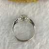 Type A Faint Icy Green Jadeite 7.1 by 5.5 by 2.2mm in 925 silver Ring 1.83g - Huangs Jadeite and Jewelry Pte Ltd