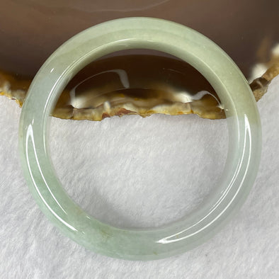 Type A Lavender Green Jadeite Bangle 55.66g inner Dia 53.4mm 12.5 by 8.5mm (very slight external line) - Huangs Jadeite and Jewelry Pte Ltd