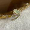 Type A Faint Icy Green Jadeite 7.1 by 5.5 by 2.2mm in 925 silver Ring 1.83g - Huangs Jadeite and Jewelry Pte Ltd