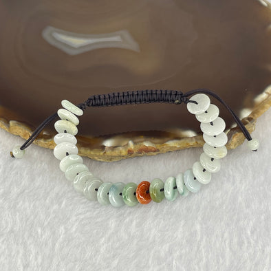 Type A Mixed Color Jadeite Donuts each about 9.3 by 2.0mm Bracelet 11.47g - Huangs Jadeite and Jewelry Pte Ltd
