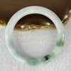 Type A Sky Blue with Green and Lavender Floral Piao Hua 41.79g inner Dia 54.6mm 9.0 by 9.0mm (slight external rough) - Huangs Jadeite and Jewelry Pte Ltd