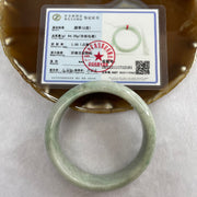 Type A Green with Spicy Green Patches Jade Jadeite Bangle 71.69g inner Dia 59.5mm 16.1 by 8.5mm - Huangs Jadeite and Jewelry Pte Ltd