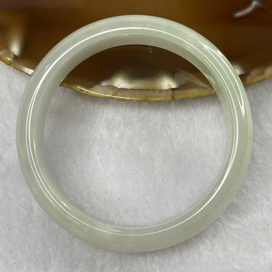 Type A Jelly Light Green Jade Jadeite Bangle 44.48g inner Dia 51.8mm 13.8 by 7.0mm (Slight External Rough) - Huangs Jadeite and Jewelry Pte Ltd