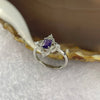 Amethyst 5.8 by 4.9 by 3.2mm (estimated) in 925 Silver Ring 1.58g - Huangs Jadeite and Jewelry Pte Ltd