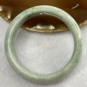 Type A Green with Spicy Green Patches Jade Jadeite Bangle 71.69g inner Dia 59.5mm 16.1 by 8.5mm - Huangs Jadeite and Jewelry Pte Ltd
