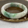 Type A Faint Lavender with Spicy Green and Yellow Patches Jade Jadeite Bangle 67.36g inner Dia 58.6mm 14.5 by 8.0mm (External Line) - Huangs Jadeite and Jewelry Pte Ltd