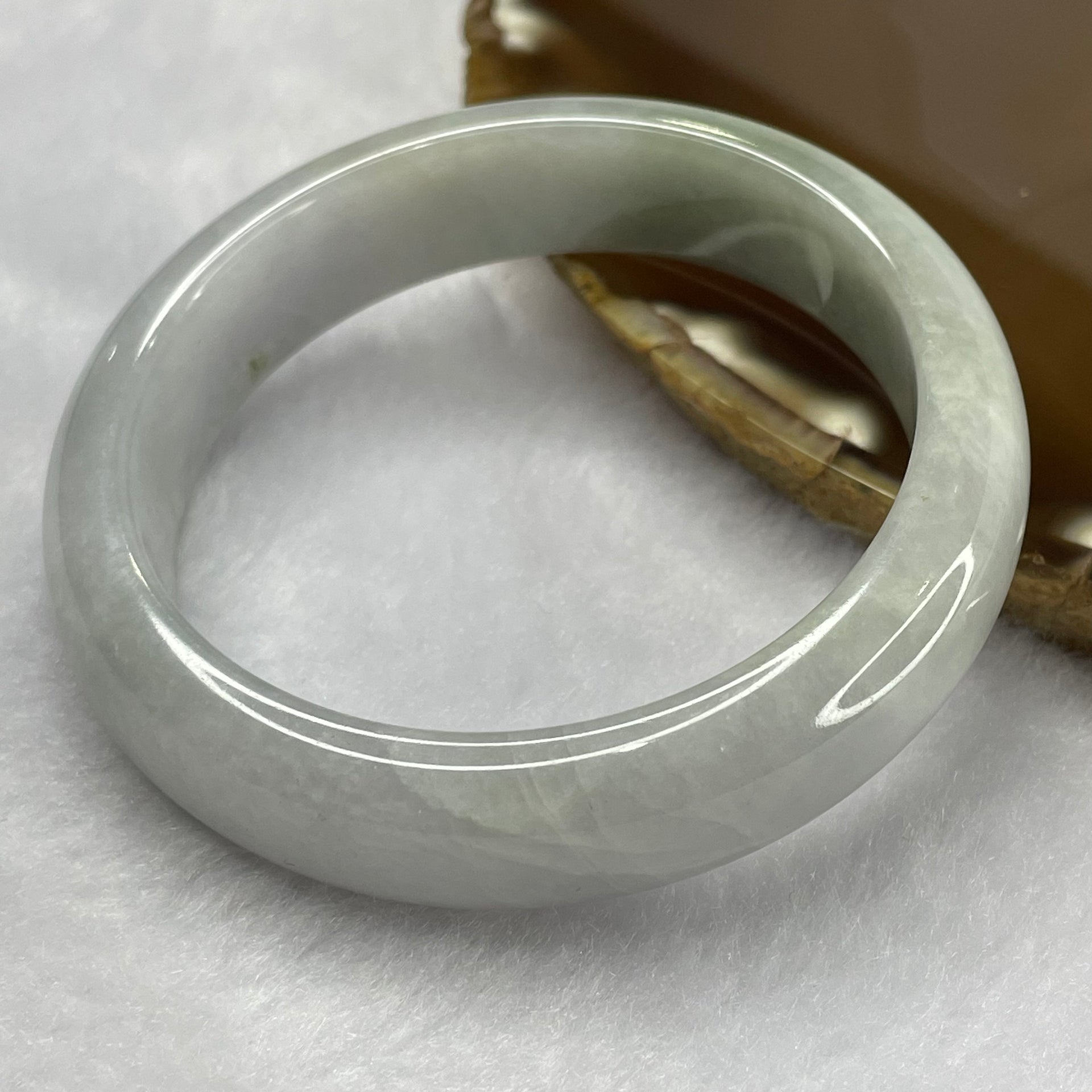 Type A Green and Lavender Jade Jadeite Bangle 53.62g inner Dia 53.5mm 13.8 by 7.9mm (Internal Line) - Huangs Jadeite and Jewelry Pte Ltd