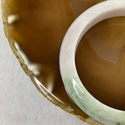 Type A Lavender and Green Piao Hua with Yellow Patches Jade Jadeite Bangle 57.32g inner Dia 57.3mm 12.9 by 8.6mm (External Rough) - Huangs Jadeite and Jewelry Pte Ltd