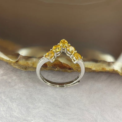 Citrine 3.7 by 2.4 by 2.3 mm (estimated) in 925 Silver Ring 1.49g - Huangs Jadeite and Jewelry Pte Ltd