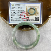 Type A Green, Lavender and Brown Jade Jadeite Bangle 53.47g inner Dia 55.2mm 12.7 by 8.1mm (External Rough) - Huangs Jadeite and Jewelry Pte Ltd