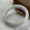 Type A Green with Bright Lavender Jade Jadeite Bangle 56.97g inner Dia 56.8mm 13.7 by 8.0mm (Internal Lines) - Huangs Jadeite and Jewelry Pte Ltd