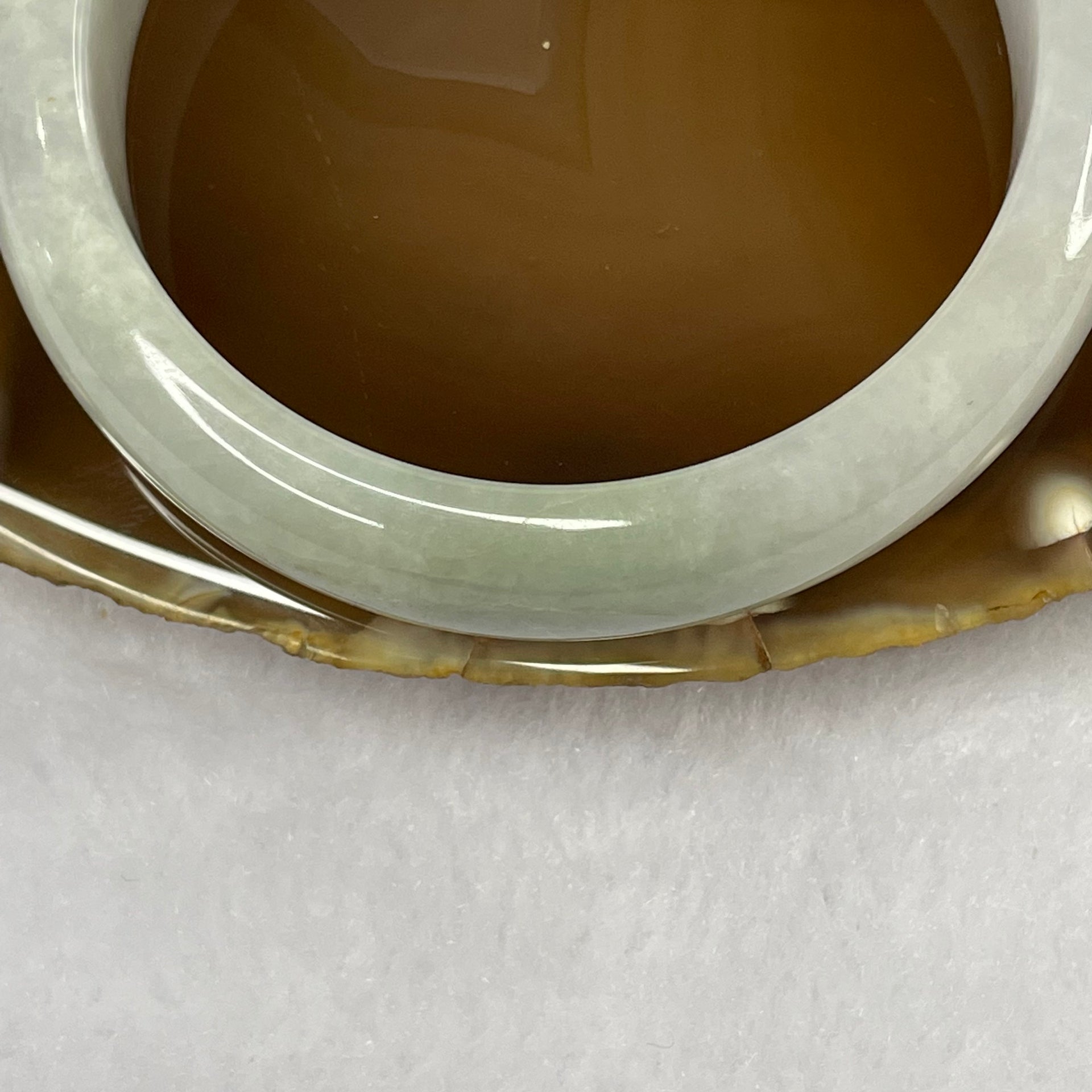 Type A Green and Lavender Jade Jadeite Bangle 53.62g inner Dia 53.5mm 13.8 by 7.9mm (Internal Line) - Huangs Jadeite and Jewelry Pte Ltd