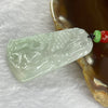 Semi ICY Type A Green Jadeite Shan Shui 11.98g 43.6 by 26.6 by 4.3mm - Huangs Jadeite and Jewelry Pte Ltd