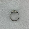 Green Peridot 6.0 by 7.7 by 4.4mm (estimated) in 925 Silver Ring 1.91g - Huangs Jadeite and Jewelry Pte Ltd
