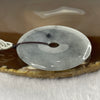 Type A Semi Icy Grey Wu Ji Jade Jadeite Ping An Kou Pendant - 35.68g 52.9 by 52.9 by 6.0 mm - Huangs Jadeite and Jewelry Pte Ltd