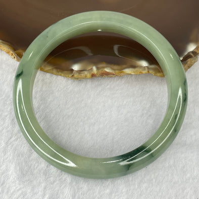 Type A Green Piao Hua Jadeite Bangle 55.46g inner Diameter 62.8mm 10.6 by 8.6mm (External Rough) - Huangs Jadeite and Jewelry Pte Ltd