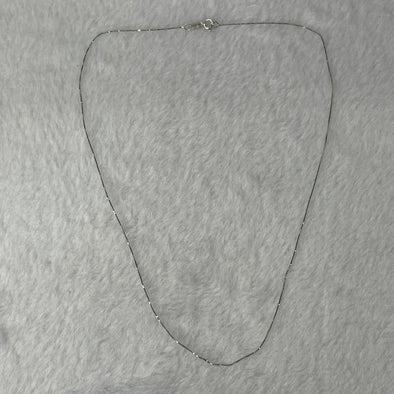 18K White Gold Chain Necklace 0.83g 40cm 0.5mm Made in Italy - Huangs Jadeite and Jewelry Pte Ltd