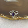 Amethyst 5.8 by 4.9 by 3.2mm (estimated) in 925 Silver Ring 1.58g - Huangs Jadeite and Jewelry Pte Ltd