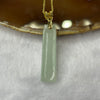 Type A Semi Icy Green Jade Jadeite Bamboo Pendant - 4.72g 34.2 by 9.2 by 6.2mm - Huangs Jadeite and Jewelry Pte Ltd