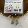 Type A Semi Icy Blueish Green Jadeite 14K Gold Filled Earring - 2.76g 50.2 by 18.7 by 7.5 mm - Huangs Jadeite and Jewelry Pte Ltd