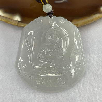 Grand Master Icy Lavender Jadeite Buddha Pendant - 35.87g 52.6 by 48.6 by 5.8 mm - Huangs Jadeite and Jewelry Pte Ltd