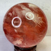 Cherry Quartz Crystal Ball Display with Wooden Stand 2,609.7g Diameter 130mm Height 160mm - Huangs Jadeite and Jewelry Pte Ltd