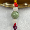Type A Green Jade Jadeite Bead Keychain - 8.46g 13.1mm - Huangs Jadeite and Jewelry Pte Ltd