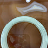 Type A Green Jade Jadeite Bangle 53.46g inner Dia 53.3mm 13.9 by 7.6mm (Internal Lines) - Huangs Jadeite and Jewelry Pte Ltd
