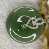 Type A Oily Green Jadeite with 925 silver clasp 5.73g 24.6 by 24.6 by 4.9mm - Huangs Jadeite and Jewelry Pte Ltd