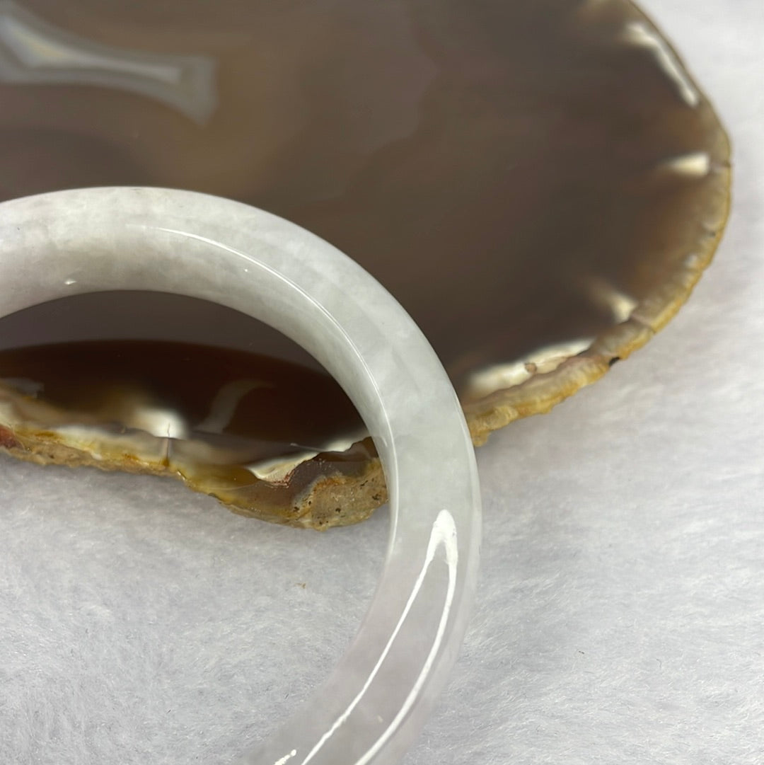 Type A semi icy lavender green yellow Jadeite bangle 52.63g inner diameter 54.6mm by 11.3 by 9.0mm (slight internal lines) - Huangs Jadeite and Jewelry Pte Ltd