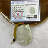 Type A Faint Green Jade Jadeite Guan Yin Pendant - 19.71g 52.5 by 38.2 by 5.6mm - Huangs Jadeite and Jewelry Pte Ltd