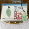 Type A Semi Icy Green Jade Jadeite Grape Pendant with 18K Gold Clasp - 5.12g 31.1 by 17.2 by 6.7mm - Huangs Jadeite and Jewelry Pte Ltd
