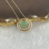Type A Icy Jelly Green in 925 Silver Necklace 2.77g Stone 8.4 by 6.9 by 2.0mm - Huangs Jadeite and Jewelry Pte Ltd
