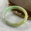 Type A Spicy Green and Yellow Jade Jadeite Oval Bangle 29.75g inner Dia 54.0mm 9.8 by 6.5mm - Huangs Jadeite and Jewelry Pte Ltd