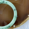 Type A Spicy Green Piao Hua Jade Jadeite Bangle 45.79g inner Dia 54.9mm 12.0 by 7.3mm (External Lines) - Huangs Jadeite and Jewelry Pte Ltd