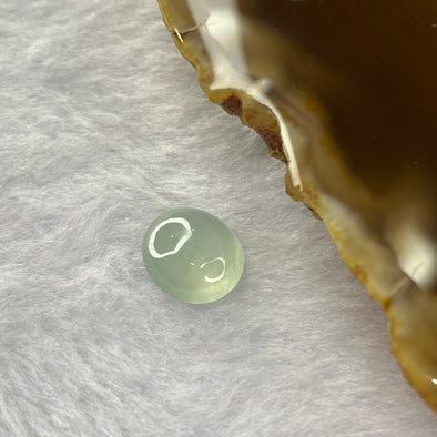 ICY Type A Faint Green Jadeite Cabochon 4.35ct 11.1 by 9.5 by 4.4mm - Huangs Jadeite and Jewelry Pte Ltd