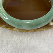 Type A Green Jade Jadeite Oval Bangle 48.81g inner Dia 53.3mm 14.2 by 7.7mm - Huangs Jadeite and Jewelry Pte Ltd