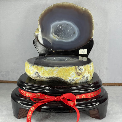 Large Natural Agate Wealth Pot 5.1kg About 290 by 230 by 260mm - Huangs Jadeite and Jewelry Pte Ltd