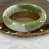 Type A Two Tone Green Jade Jadeite Bangle 76.62g inner Dia 58.7mm 16.0 by 8.5mm (Internal Lines) - Huangs Jadeite and Jewelry Pte Ltd