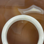 Type A Faint Lavender Jade Jadeite Bangle 55.81g inner Dia 54.7mm 14.8 by 7.3mm (Slight External Rough) - Huangs Jadeite and Jewelry Pte Ltd