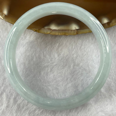 Type A Semi Icy Sky Blue Jade Jadeite Bangle 44.71g inner Dia 52.8mm 13.5 by 6.9mm - Huangs Jadeite and Jewelry Pte Ltd