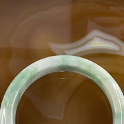 Type A Green, Lavender and Brown Jade Jadeite Bangle 53.47g inner Dia 55.2mm 12.7 by 8.1mm (External Rough) - Huangs Jadeite and Jewelry Pte Ltd