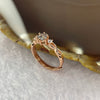 Aquamarine 5.4 by 5.4 by 2.5mm (estimated) in 925 Rose Gold Silver Ring 1.83g - Huangs Jadeite and Jewelry Pte Ltd