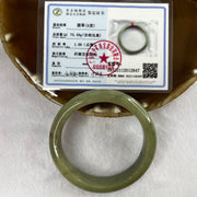 Type A Full Green Jade Jadeite Bangle 53.34g inner Dia 56.9mm 12.3 by 8.0mm (External Rough) - Huangs Jadeite and Jewelry Pte Ltd