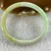 Type A Spicy Green and Yellow Jade Jadeite Oval Bangle 29.75g inner Dia 54.0mm 9.8 by 6.5mm - Huangs Jadeite and Jewelry Pte Ltd