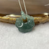 Type A Semi Icy Blueish Green Jade Jadeite Ruyi Pendant - 4.51g 21.9 by 18.2 by 5.6mm - Huangs Jadeite and Jewelry Pte Ltd